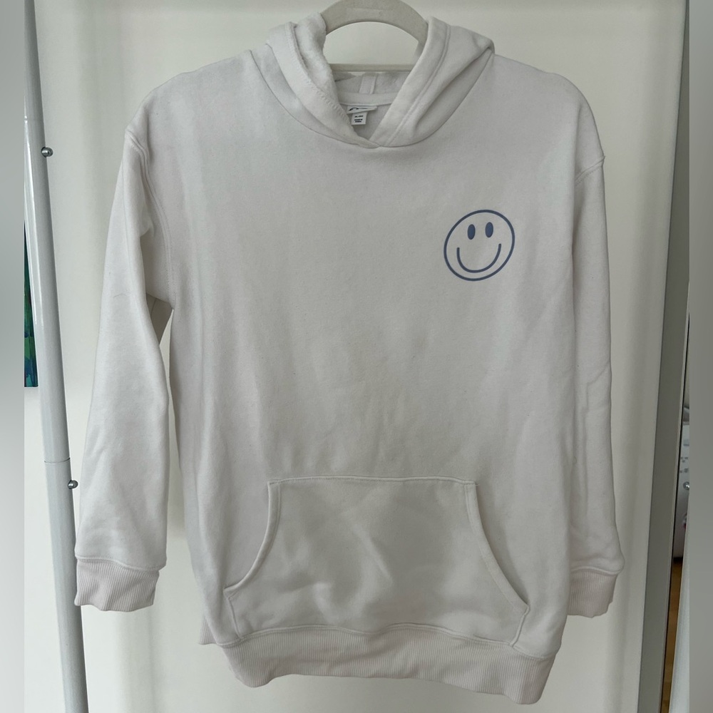 Art Class White Smiley Face Hoodie